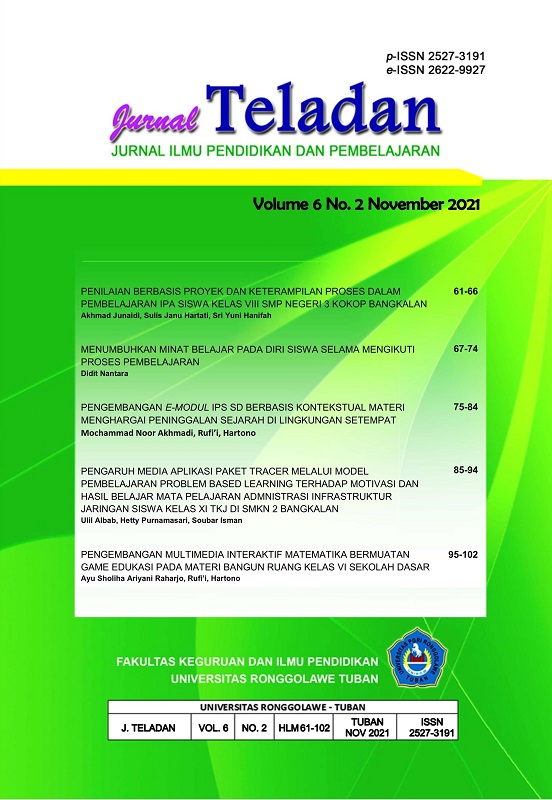 					Lihat Vol 6 No 2 (2021): Jurnal Teladan Vol.6. No.2 November 2021
				